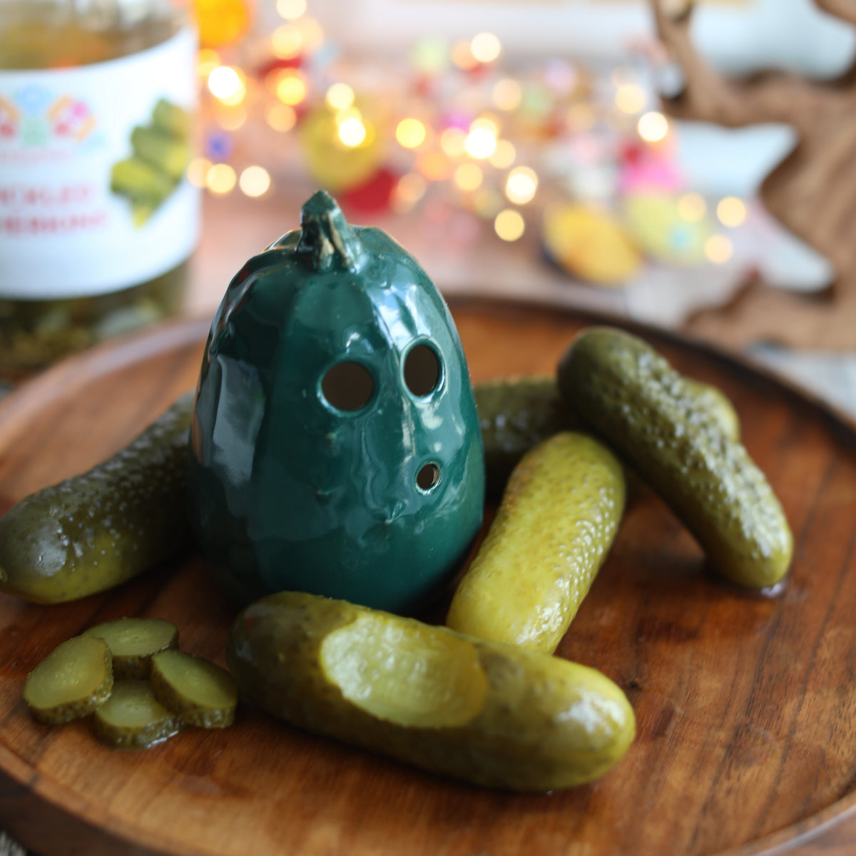 A ceramic pickle lantern from Glosters.