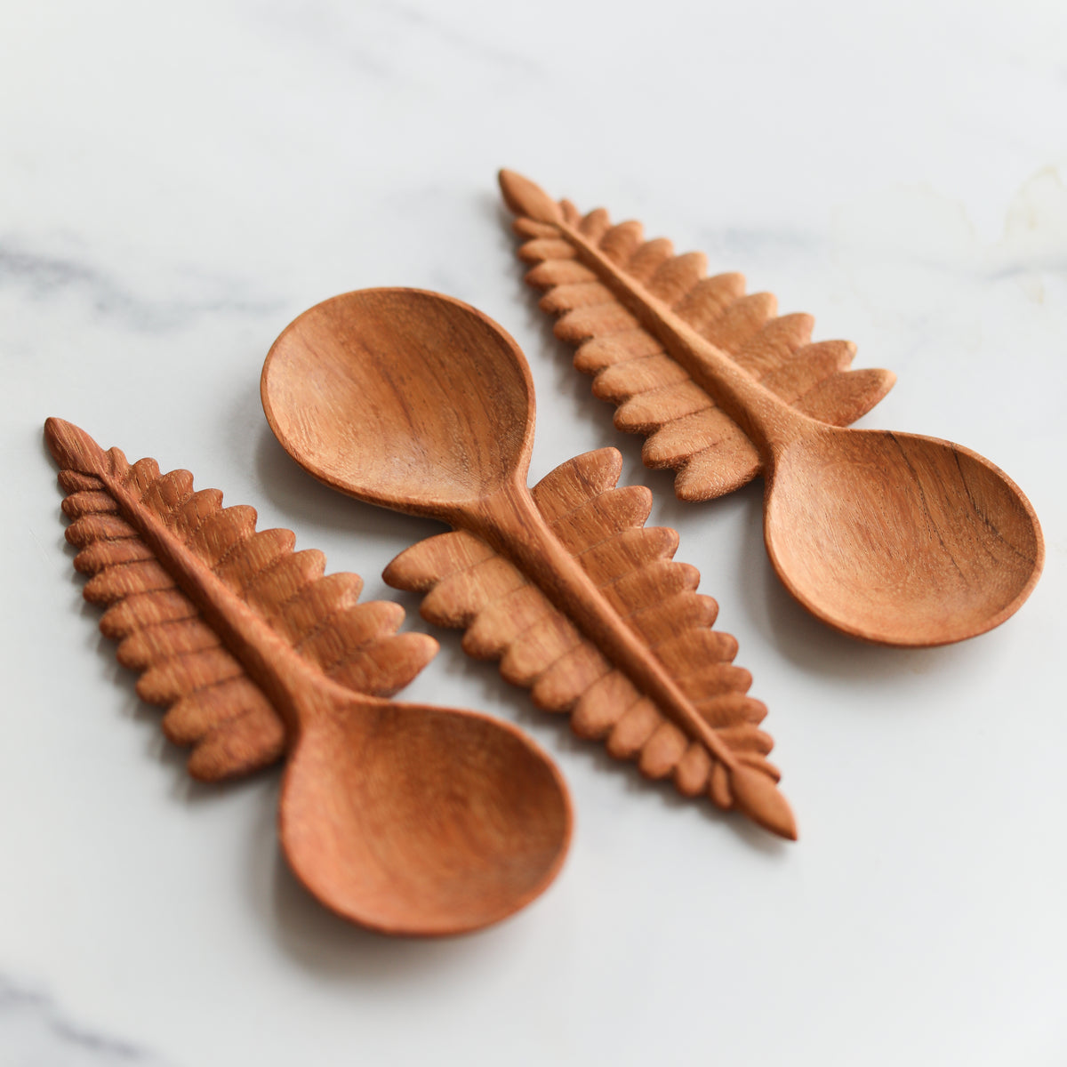 Wooden Fern Leaf Spoon