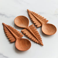 Wooden Fern Leaf Spoon
