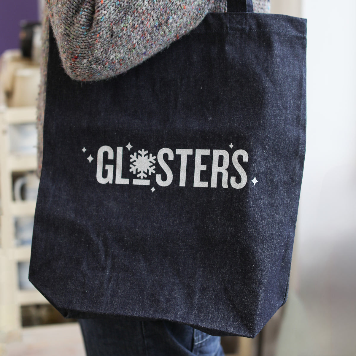 Denim Festive Tote