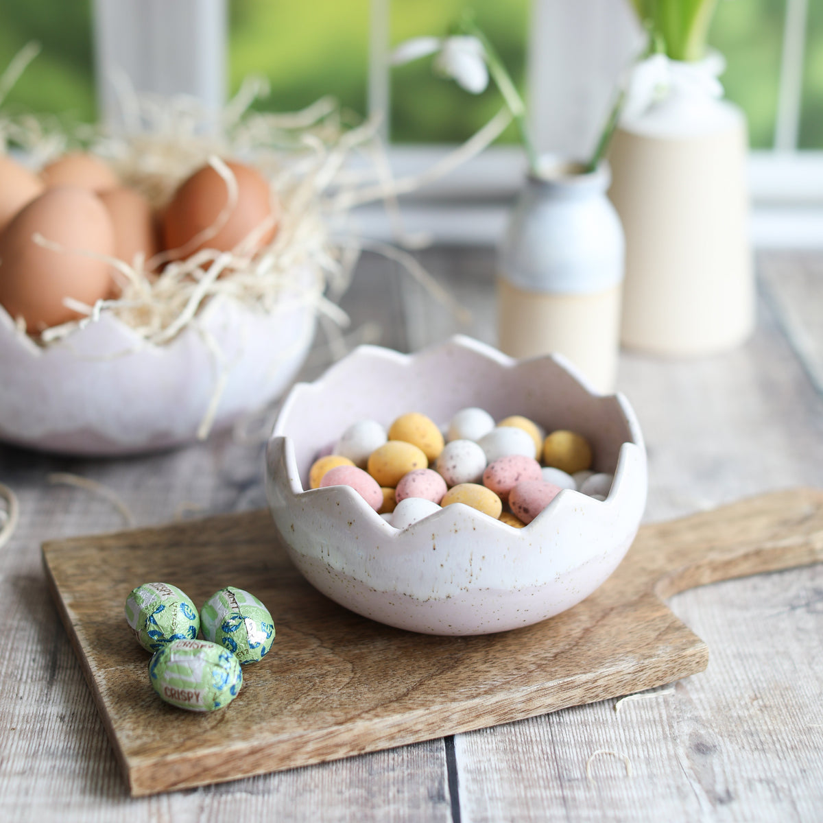 Speckled Lilac & Drip Egg Bowl