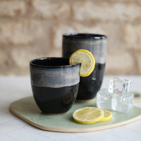Stormy Seas Black Ceramic Cups