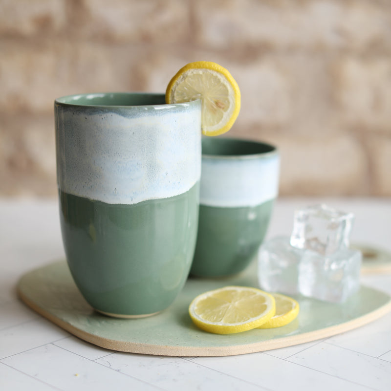 Sage Green Ceramic Cups