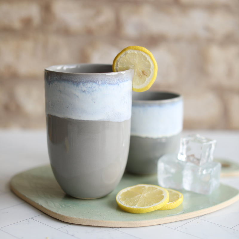 Seafoam Grey Ceramic Cups