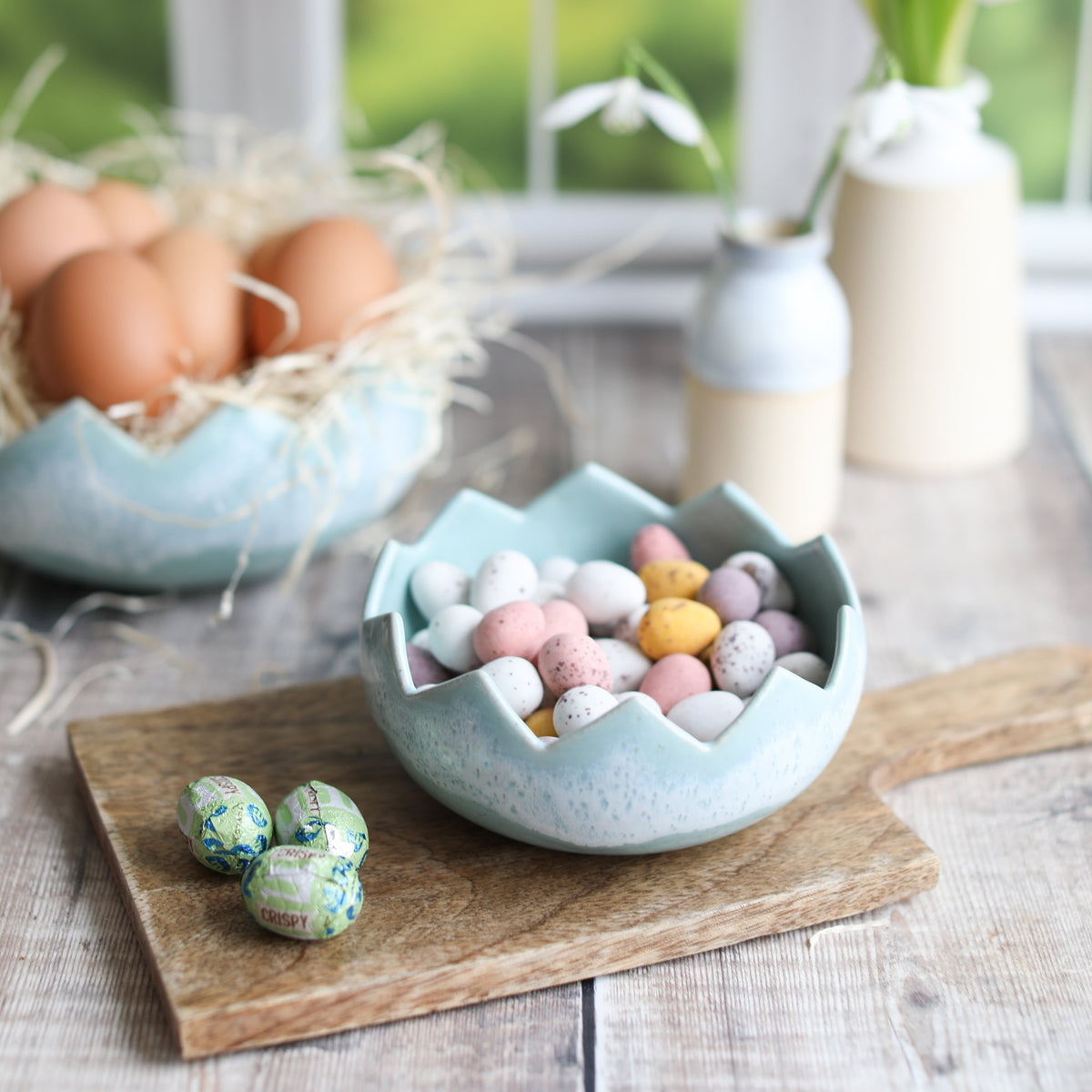 Speckled Mint & Drip Egg Bowl