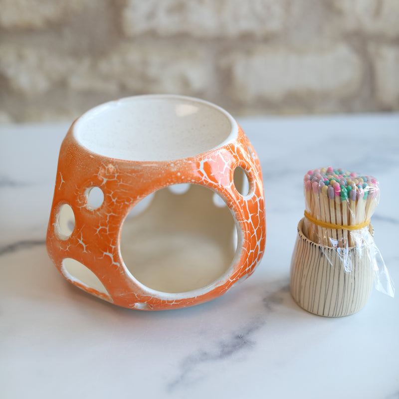 Mystery Wax Burner & Match Pot set