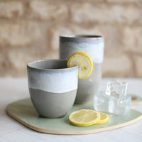 Seafoam Grey Ceramic Cups